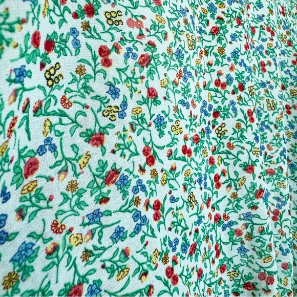 Guess Women's Floral Long Sleeve Blouse V-Back Size S Multicolor Casual Spring - Picture 4 of 9